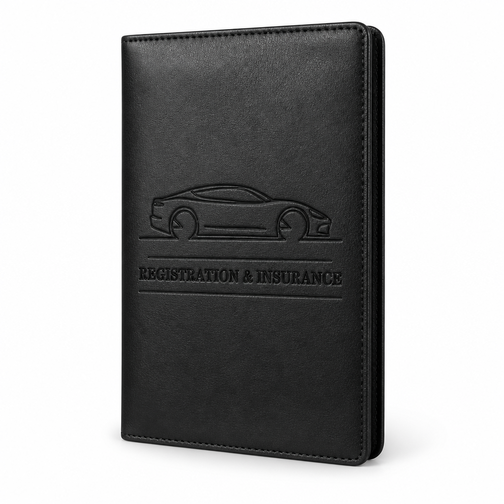 Registration and Insurance Holder | Slim PU Leather Glovebox Wallet