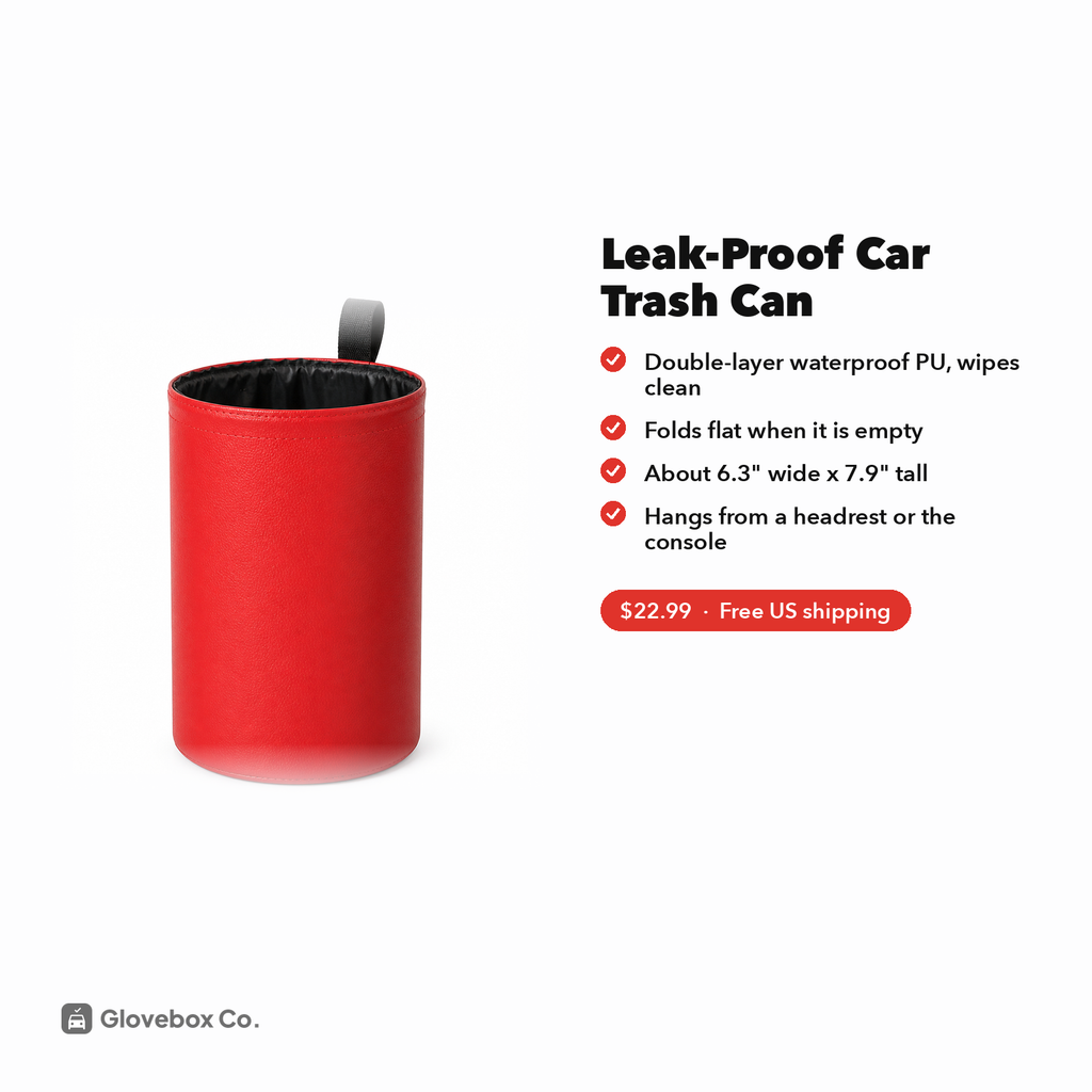Hanging Car Trash Can | Leak-Proof Folding Bin