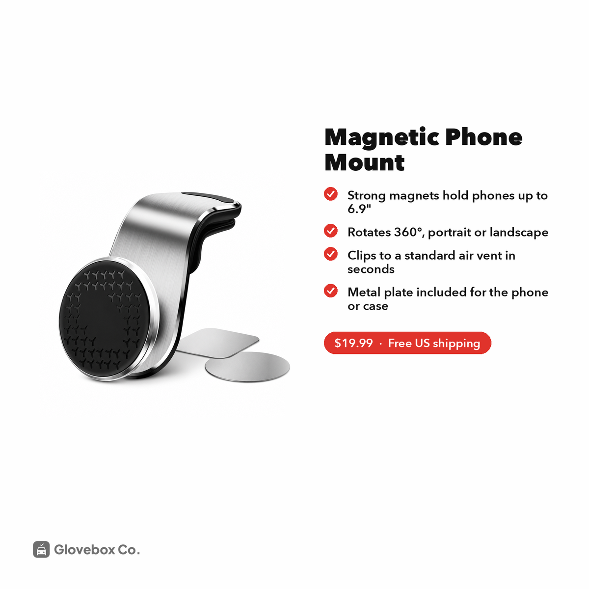 Magnetic Phone Mount | 360° Air Vent Mount