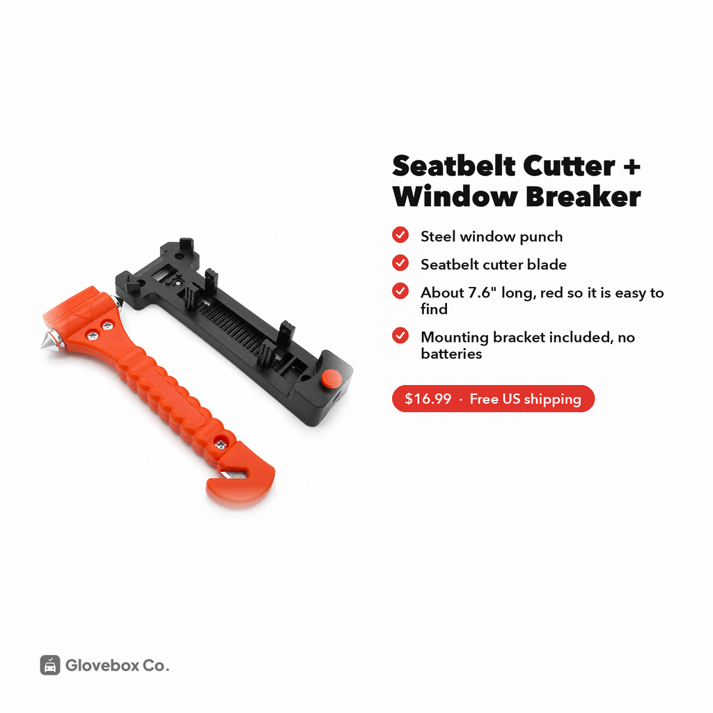 Seatbelt Cutter and Window Breaker | Mounted Escape Tool