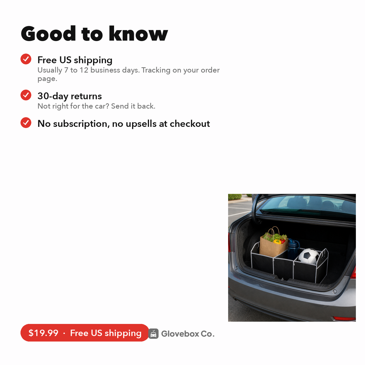 Collapsible Trunk Organizer | Fold-Flat Cargo Box